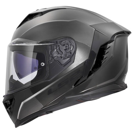 LS2 FF818 Storm III Solid Gloss Jeans Titanium Motorcycle Helmet