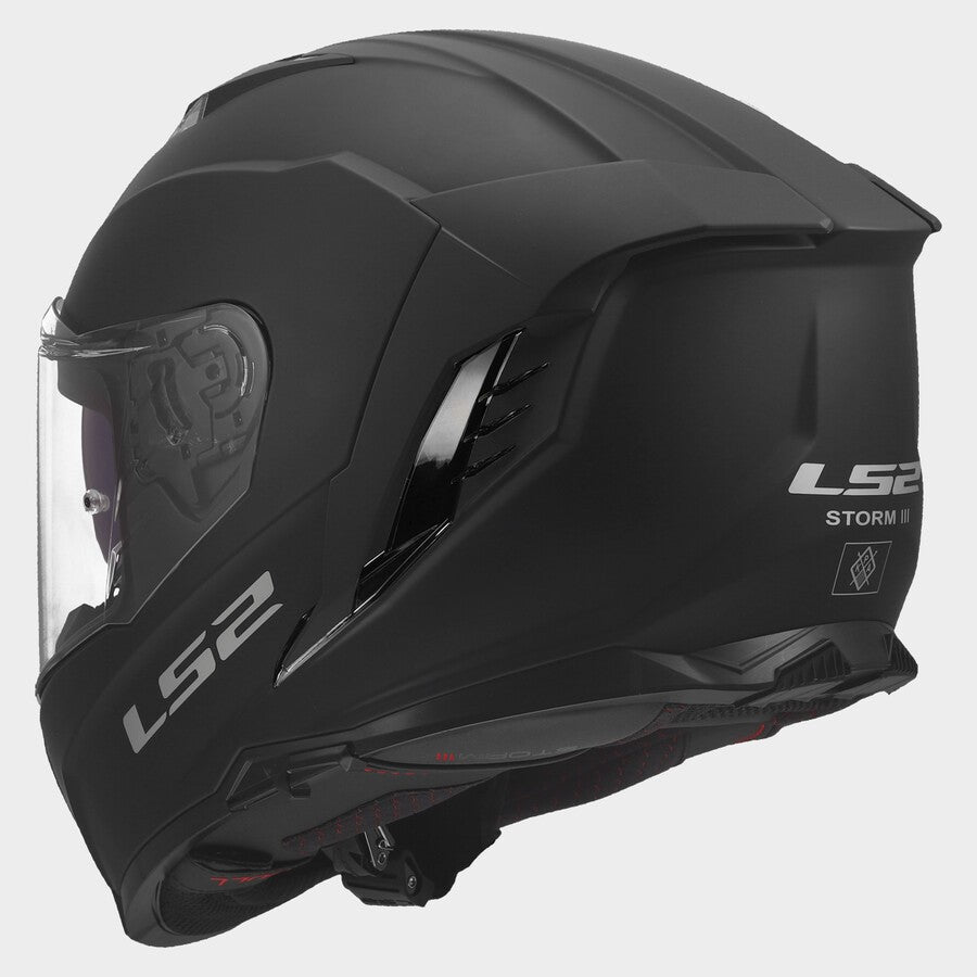 LS2 FF818 Storm III Solid Matt Black Motorcycle Helmet