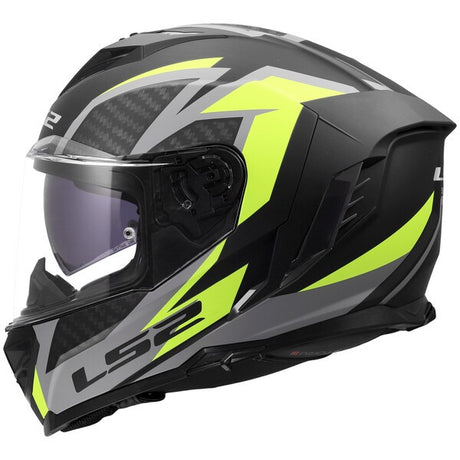 LS2 FF818 Storm III Matt Dynamo Black Hi-Vis Yellow Motorcycle Helmet Fluo