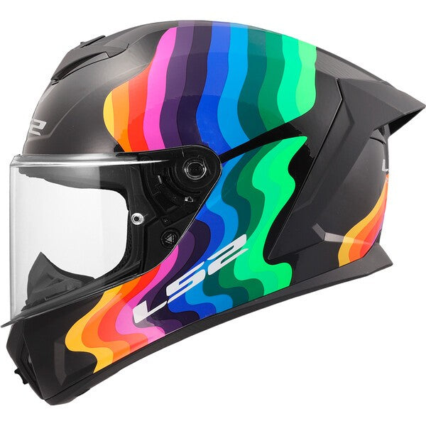 LS2 FF820 Rapid III Gloss Flow Rainbow Motorcycle Helmet
