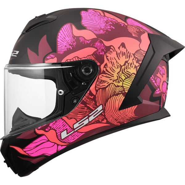LS2 FF820 Rapid III Pink Poppies I Motorcycle Helmet