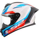 LS2 FF820 Rapid III Gloss Hyper White Blue Red Motorcycle Helmet