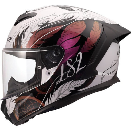 LS2 FF820 Rapid III Gloss Boho Motorcycle Helmet Feather