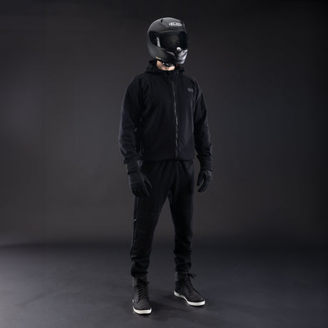 Oxford Armourlite AA Lockon Motorcycle Armoured Mens Hoodie Black