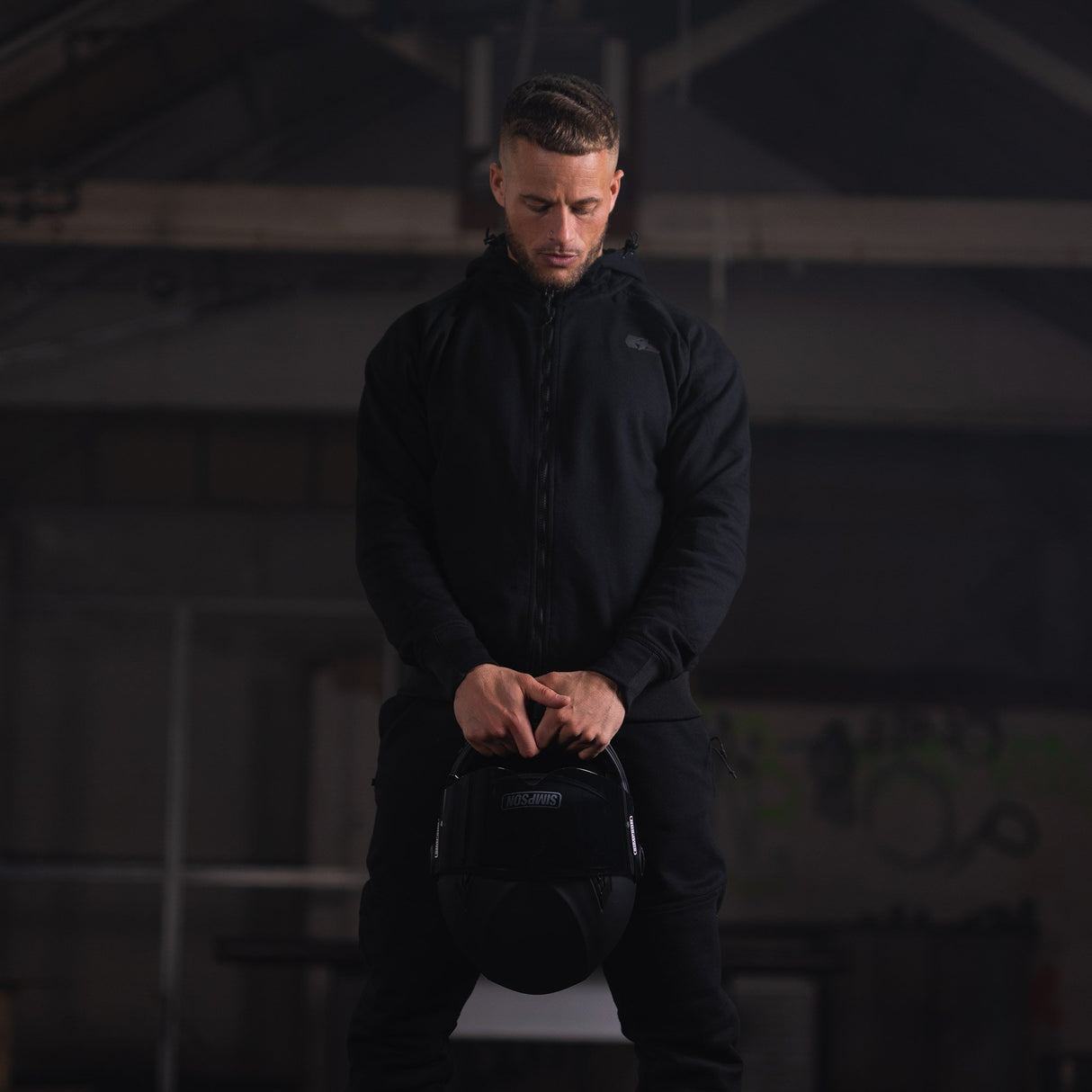 Oxford Armourlite AA Lockon Motorcycle Armoured Mens Hoodie Black