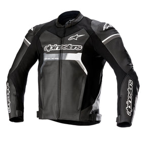 Alpinestars Gp Force Armoured Motorcycle Leather Jacket Black White