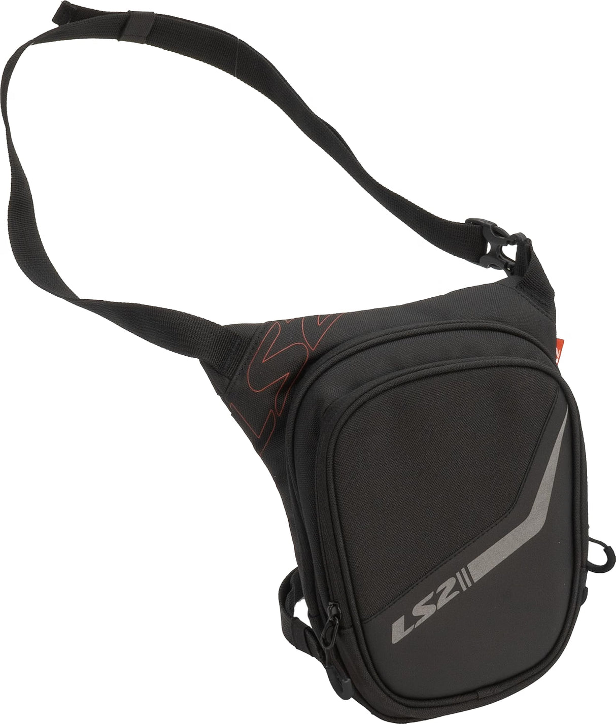 LS2 Freedom Leg Bag 2L Motorcycle Waist Bag with Adjustable Shoulder Strap Black
