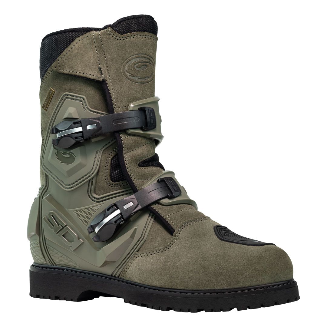 Sidi Mid Adventure 2 Gore-Tex Motorcycle Boots Military Green