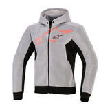 Alpinestars Chrome Superairflow Men’s Motorcycle Armoured Hoodie Grey Red