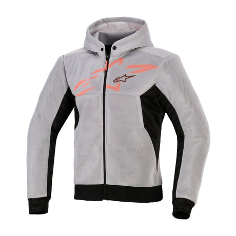 Alpinestars Chrome Superairflow Men’s Motorcycle Armoured Hoodie Grey Red