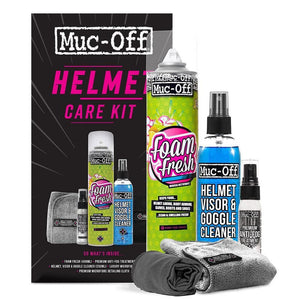 Muc-Off Motorcycle Helmet Care Kit V2 Foam Fresh Visor Cleaner Anti-Fog Cloth