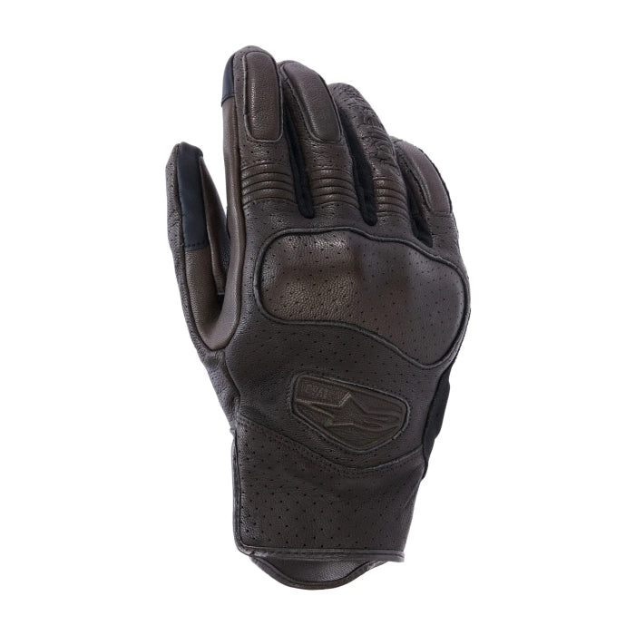 Alpinestars Mustang V3 Leather Men’s Motorcycle Gloves Brown Black