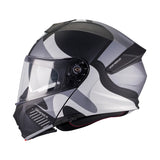 MT Genesis R SV Lancer Matt Black Grey Motorcycle Flip Front Helmet