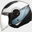 LS2 OF616 Airflow II Cover Grey Blue Motorcycle Helmet