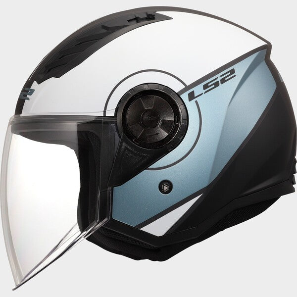 LS2 OF616 Airflow II Cover Grey Blue Motorcycle Helmet