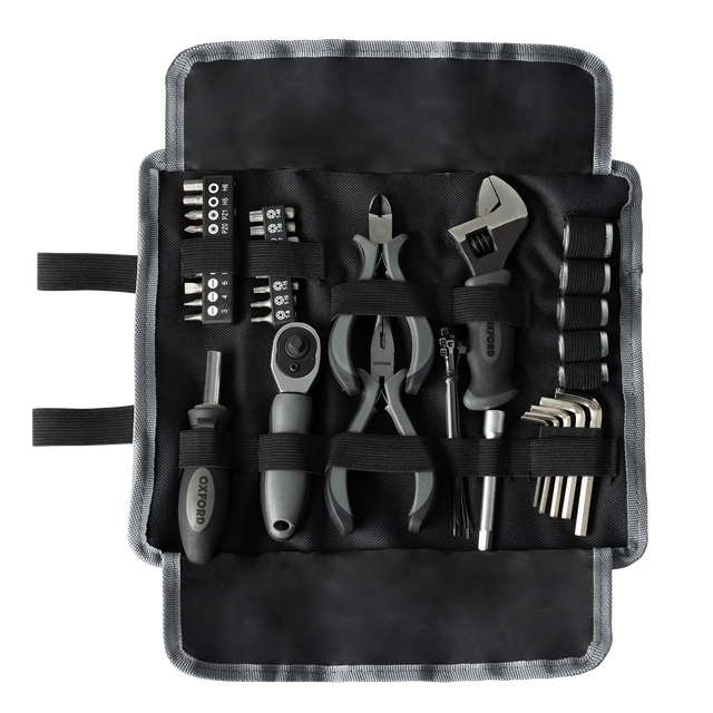 Oxford Motorcycle Biker Tool Roll PRO 35 Piece Set