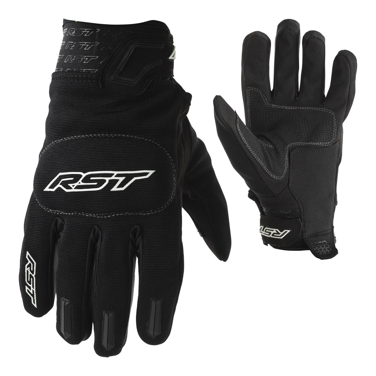 RST Rider CE Mens Motorcycle Gloves Black White