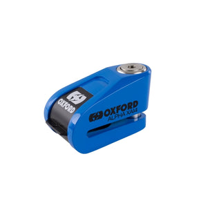 Oxford LK914 Alpha XA14 Motorcycle Alarm Motorbike Disc Lock Blue