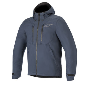 Alpinestars Domino Tech Armoured Hoodie Textile Jacket Blue Navy