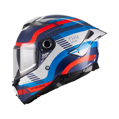 MT Thunder 4 R Relevant Motorcycle Full Face Helmet Gloss Blue Red Grey