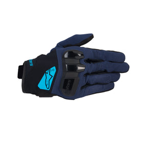 Alpinestars Chrome V2 Motorcycle Gloves Dark Blue Hawaiian Ocean