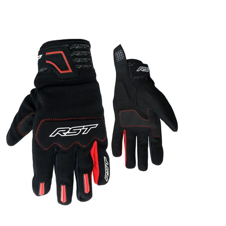 RST Rider CE Mens Motorcycle Gloves Black Red