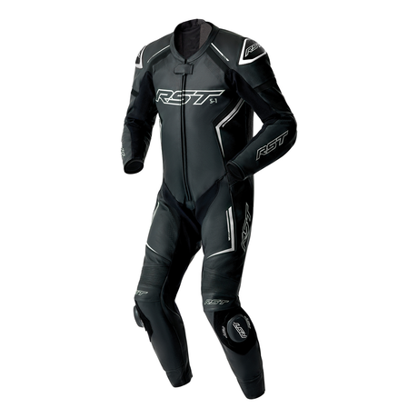 RST S1 D3O CE One Piece Motorcycle Leather Suit Black / Black / White