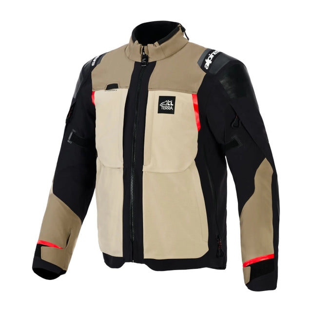 Alpinestars Andes Pro Drystar XF Men’s Motorcycle Jacket Walnut Aluminum
