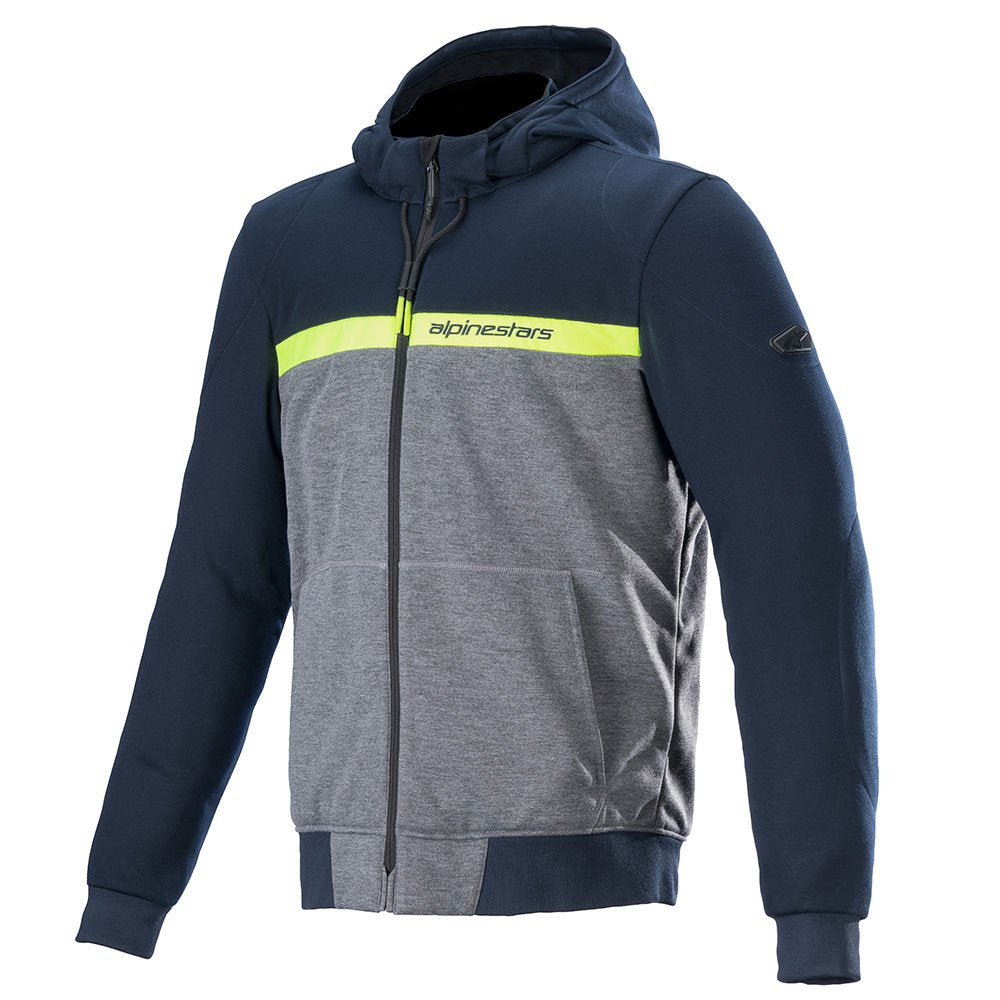 Alpinestars Chrome Street Armoured Hoodie Motorcycle Jacket Dark Navy Dark Grey