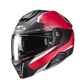 HJC I91 Felio Motorcycle Flip Front Helmet Red
