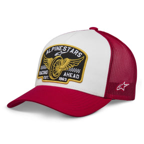Alpinestars Heritage Patch Trucker Hat White Red