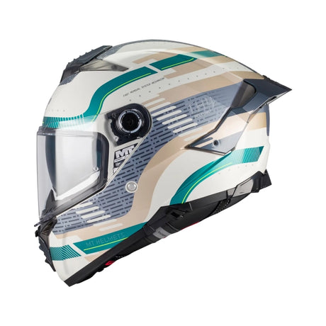 MT Thunder 4 R Relevant Motorcycle Full Face Helmet Gloss Grey Green