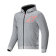 Alpinestars Chrome V2 Sport Men’s Motorcycle Armoured Hoodie Grey Heather / Red Fluo