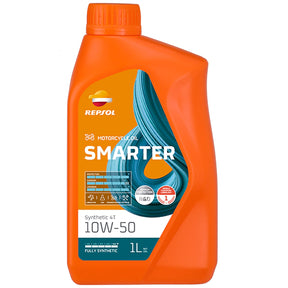 REPSOL Smarter Fully Synthetic 4T 10W-50 Motorcycle Lubricant Oil 1L