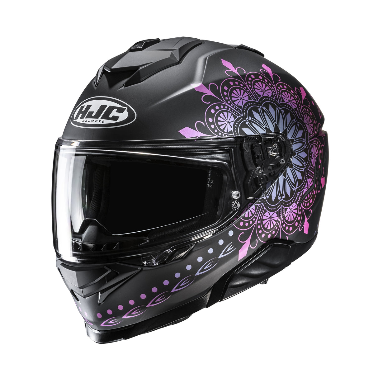 HJC I71 Niel Motorcycle Full Face Helmet Blue Purple White