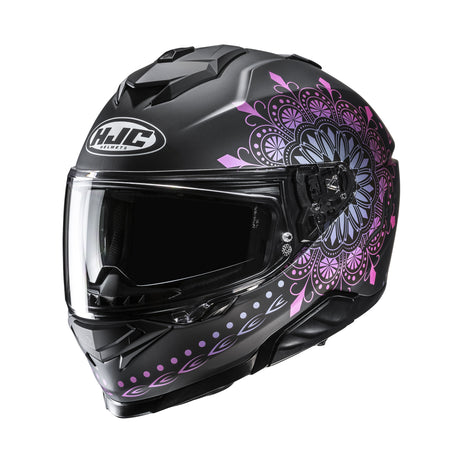 HJC I71 Niel Motorcycle Full Face Helmet Blue Purple White