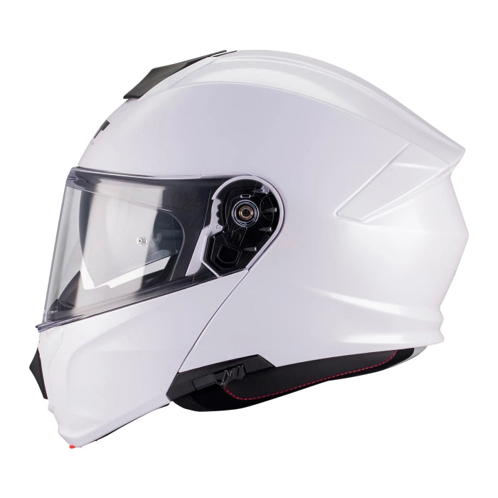 MT Genesis R SV Pure Gloss White Motorcycle Flip Front Helmet