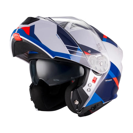 MT Genesis R SV Cheeky Gloss White Blue Red Motorcycle Flip Front Helmet
