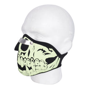 Oxford OX629 Motorcycle Neoprene Face Mask Glow Skull