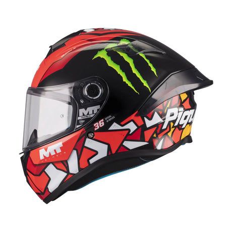 MT Targo S Piqueras Motorcycle Full Face Helmet Red Black