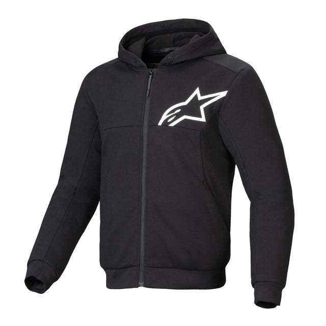 Alpinestars Chrome V2 Sport Men’s Motorcycle Armoured Hoodie Black / White