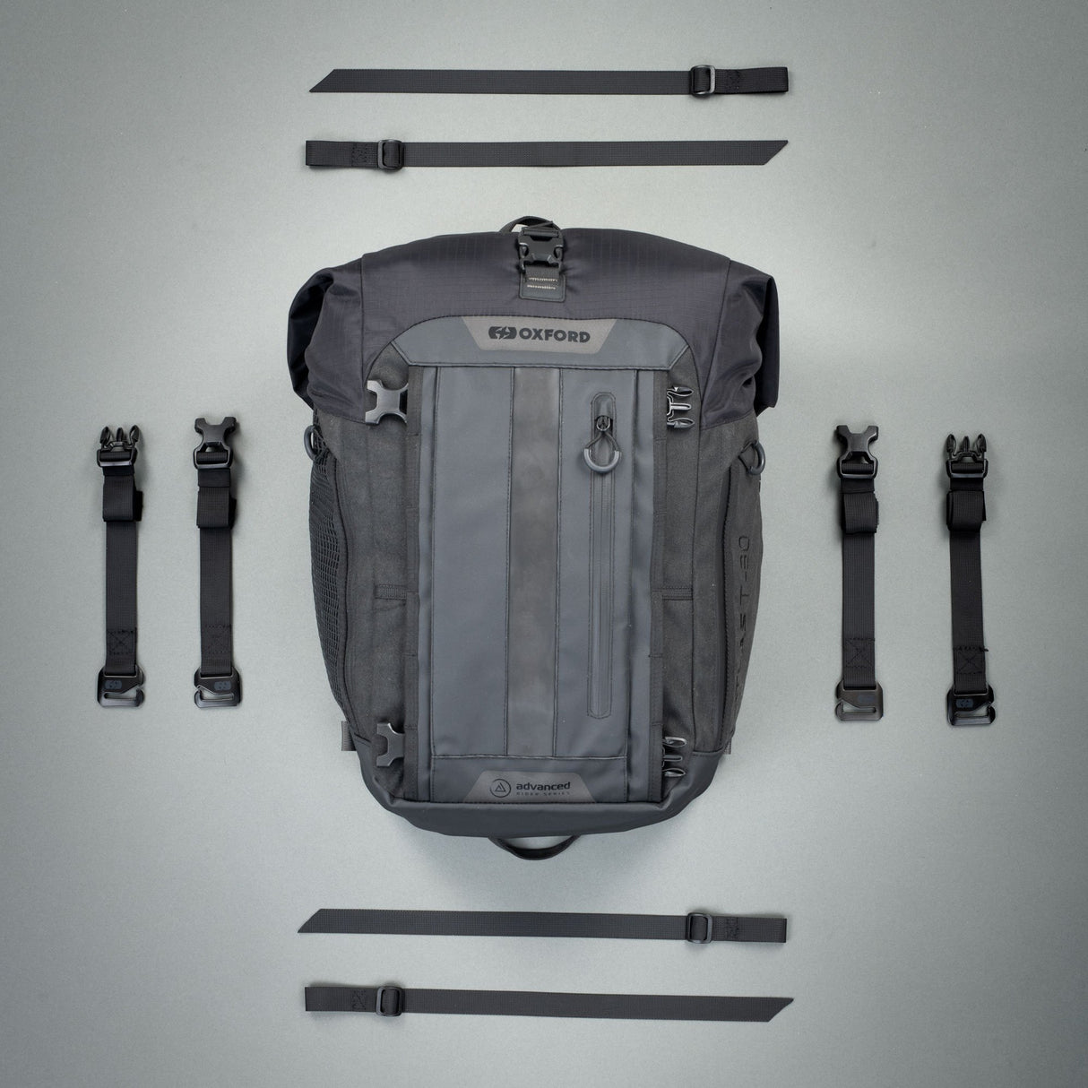 Oxford Atlas T-30 Advanced Tourpack Motorcycle Motorbike Luggage Tail Bag 30L Black