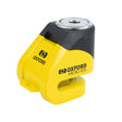 Oxford LK205 Micro XD5 Motorcycle Disc Lock 5.5mm Pin Yellow Black