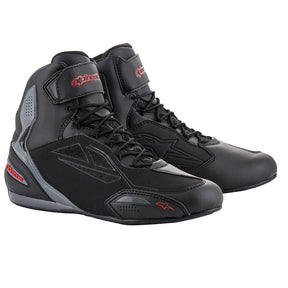 Alpinestars Faster 3 Drystar Shoes Black Grey & Red Mens Motorcycle Boots