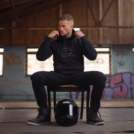 Oxford Armourlite AA Pullon Motorcycle Armoured Mens Hoodie Black
