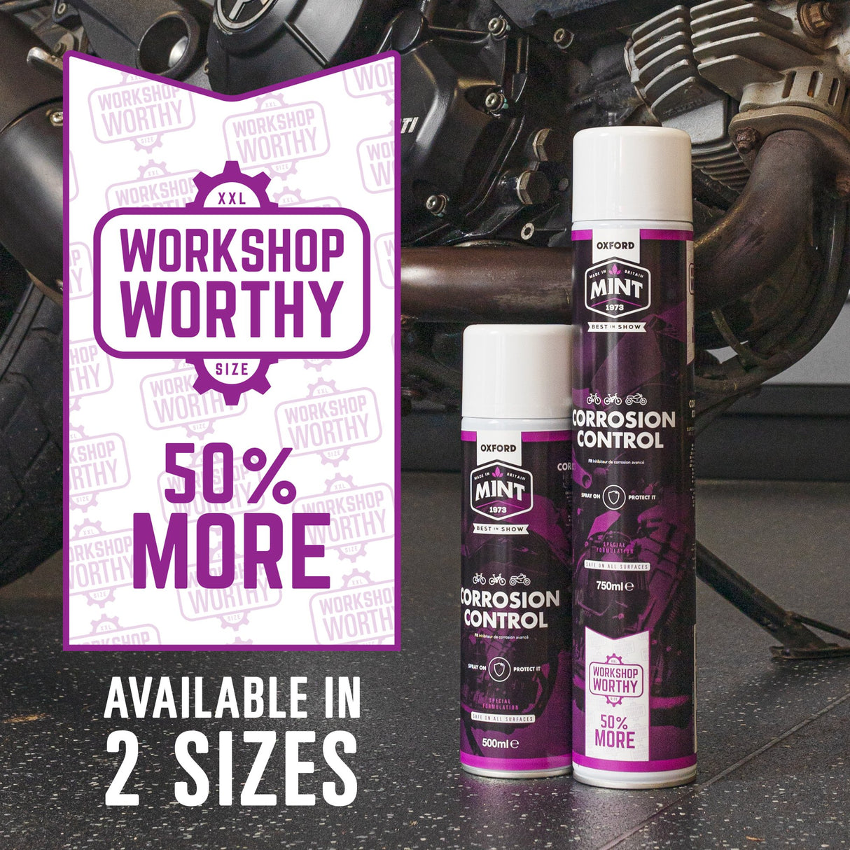 Oxford Mint OC223 Lubricant 750ml Motorcycle Wokshop Anti-Corrosion Spray Motorbike Care