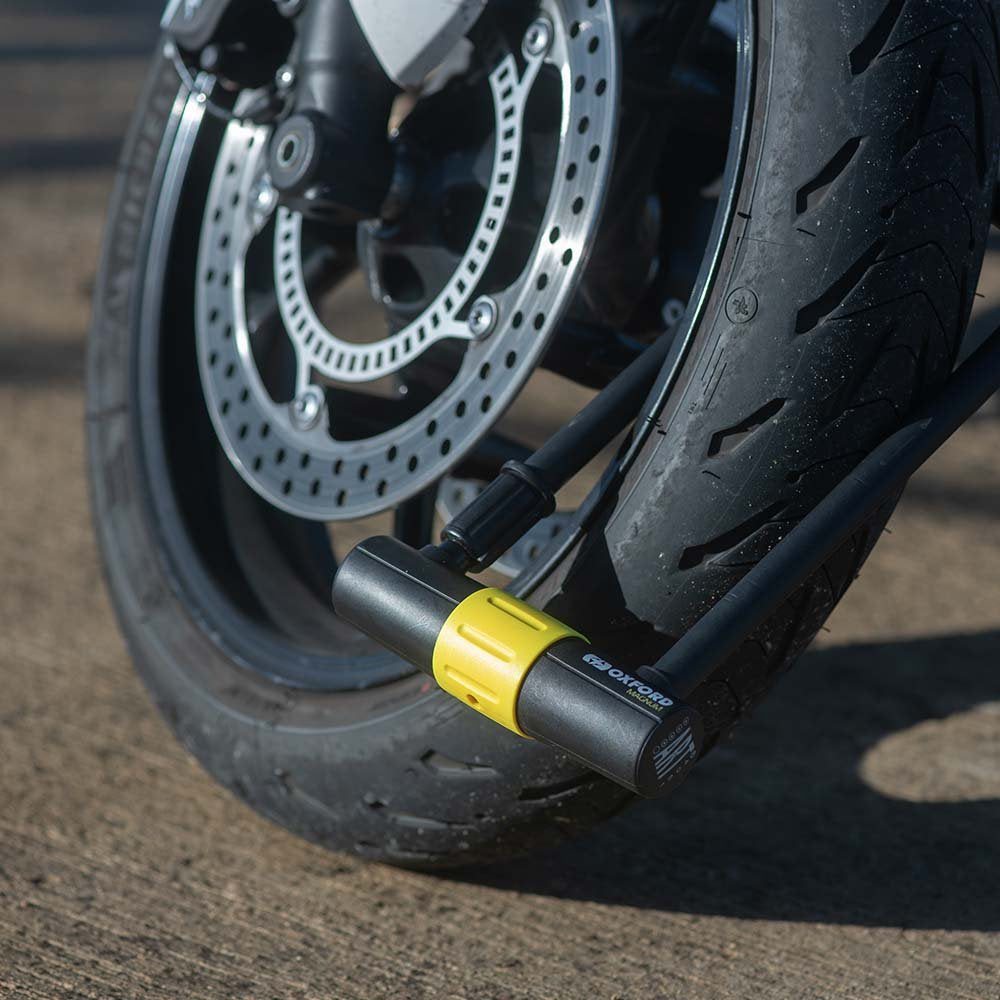 Oxford LK225 Magnum Duo Motorcycle U-lock With Bracket & Cable 177 x 340mm