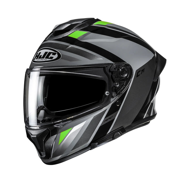 HJC C71 Faber Motorcycle Full Face Helmet Green