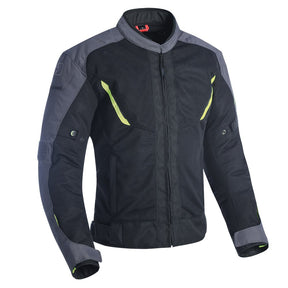 Oxford Delta 1.0 Air Motorcycle Jacket Black Grey Fluo