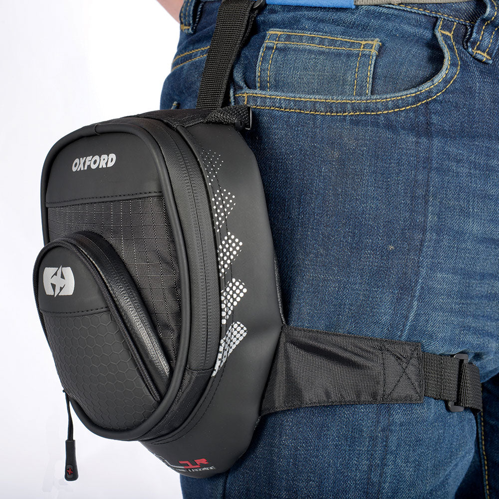 Oxford OL239 L1R Motorcycle Motorbike Luggage Leg Bag 1L Black